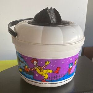 McDonald's Halloween Pail with Purple and Yellow Design